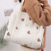 hot！【DT】❣✵  Newborn Baby Diaper Mummy Shoulder Embroidery Stroller Storage Organizer Large Outing Handbags