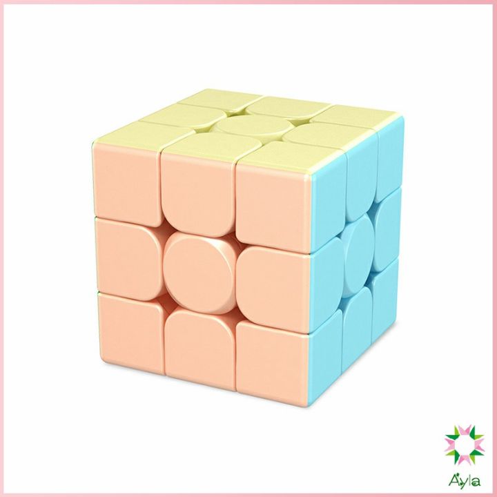 ayla-รูบิค-พีระมิดลูกบาศก์รูบิค-สีหวาน-พลาสเทล-ของเล่นสำหรับฝึกสมาธิ-2x2รูบิค3x3รูบิค-มาคารูน-rubiks-cube