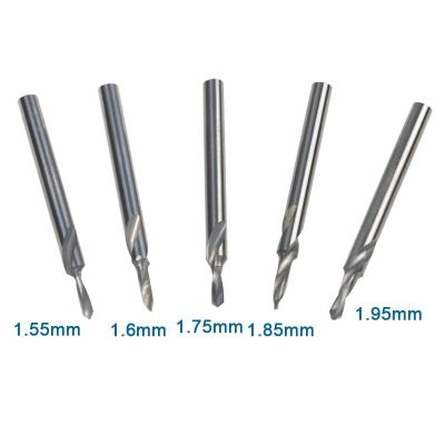 2Pcs Dental Lab Tungsten Steel Carbide Drill Bur 1.55 1.6 1.75 1.85 1.95Mm Dental Instrument