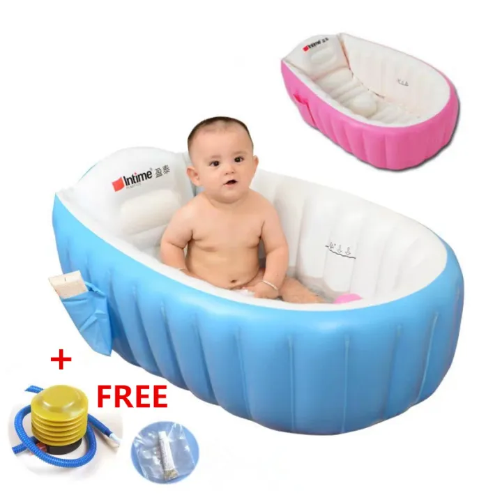 Newborn Inflatable tub With air pump Baby swimming pool children