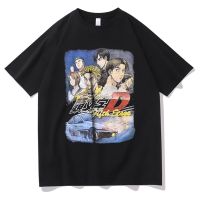 T-Shirt Inisial D Manga Anime Vintage 90S Kaus Fujiwara Takumi Pria Kasual Kaus Harajuku Fashion Pria Wanita Lengan Pendek S-4XL-5XL-6XL