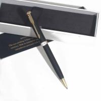 【❉HOT SALE❉】 miciweix ปากกาสำหรับสำนักงานโรงเรียนปากกาโลหะโรลเลอร์บอล Sonneting ปากกาที่หนีบสีทองสีดำสีทองคลาสสิกพร้อมกล่องสีฟ้าทอง