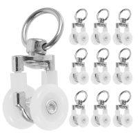 ☋✌✉ 20 Pcs Curtain Track Pulley Wheel Stainless Steel Hooks Silent Gliders Roller Carrier Tinsel Electric Runner