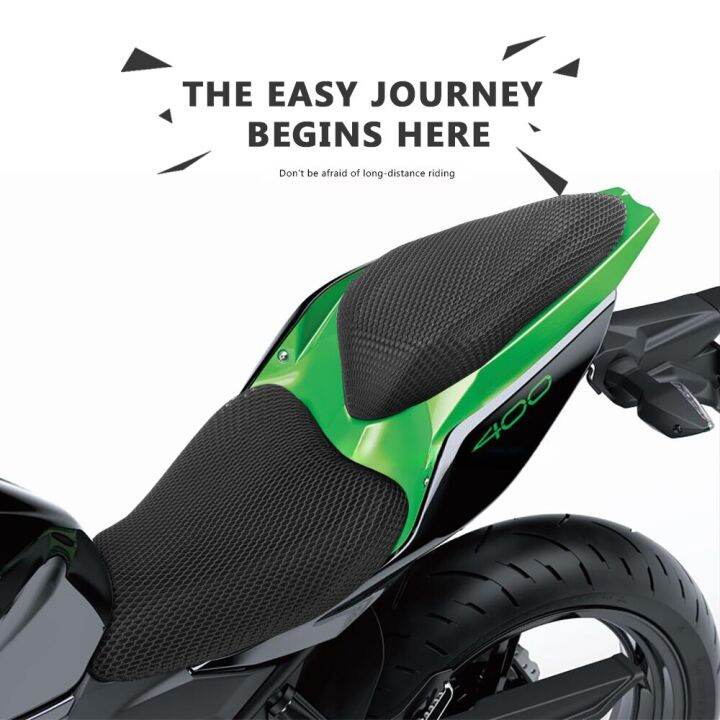 เบาะครอบที่นั่งลดการกระแทกปกป้องรถจักรยานยนต์สำหรับ-kawasaki-ninja-400-z900-z-900-400ผ้าไนล่อนที่คลุมอานจักรยาน