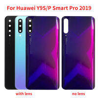 ใหม่กลับแก้วสำหรับหัวเว่ย Y9S P สมาร์ท Pro 2019ปกหลังแผงประตูด้านหลังกรณีที่อยู่อาศัยด้วยกล้องเลนส์แทนที่