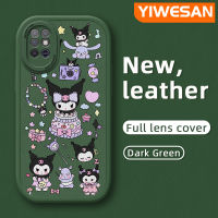 YIWESAN เคสสำหรับ Infinix Note 8 X692,เคสโทรศัพท์หนังนิ่มลายเค้กสีม่วงน่ารักลายการ์ตูนน่ารักป้องกันการลื่นมีสีกันกระแทกป้องกันการลื่นไถล