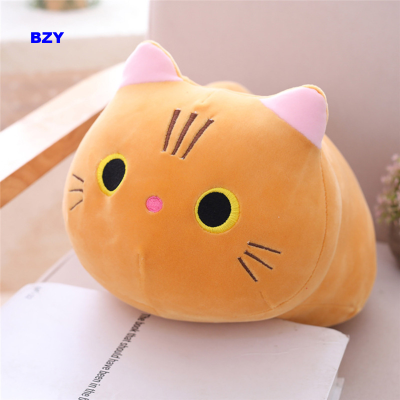 BZY Cartoon Cat Doll Pillow Round-eyed Kitten Plush Toy Girlfriend Gift