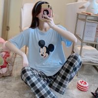 Stitch nightdress Summer cartoon casual sweet T-shirt trousers nightdress home clothing nightclothes