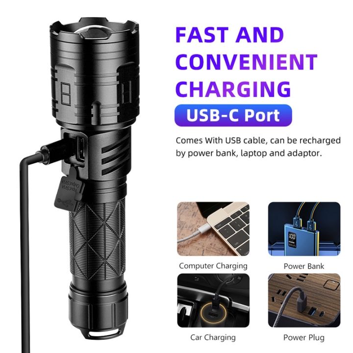 xhp160-ultra-bright-led-flashlight-16-core-super-powerful-zoom-torch-type-c-usb-lantern