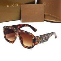 GucCci แว่นตาคลาสสิกการค้าต่างประเทศชุดการพิมพ์ใหม่ HD แว่นกันแดด UV ของผู้ชายแฟชั่นผู้หญิงแว่นตาแว่นตากันแดดกันลม