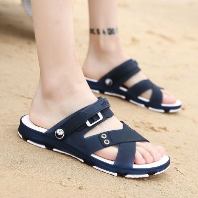 ขายดีที่สุด ioztt2023 - /♞ Cresfimix sandalias male high quality light weight black peep toe skid beach sandals men cool style summer a6320
