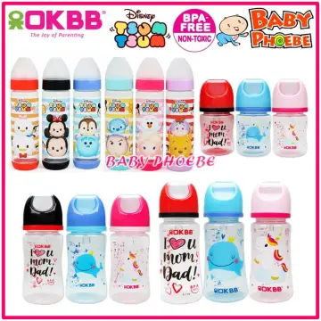 OKBB Twin Pack Baby Feeding Bottle Standard Neck Teats Feeding