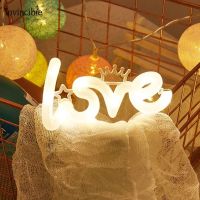 LED Luminous Letter Neon Lights/ INS Gift Box Bouquet Fairy Lamp/ Battery Operated Love Heart Night Light for Kids Room