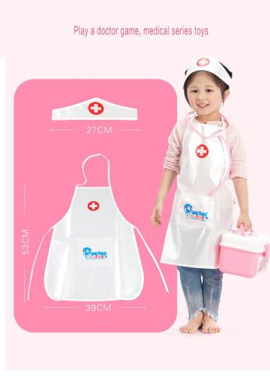 Hộp đồ chơi bác sĩ 40 chi tiết có đèn ,bộ áo blouse hồng - ảnh sản phẩm 3