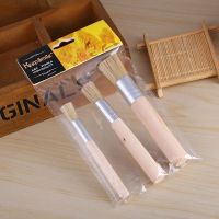 3pcs/Set Wooden Stencil Brush Chalk Paint Natural Pure Hog Bristle Brush Round Acrylic Oil Painting Detail Brushes 2022