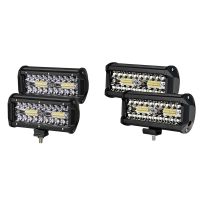 2PCS LED Bar 7 Inch LED Light Bar 3 Rows Work Light Combo Beam for Driving Offroad Boat Car Tractor Truck SUV 12V 24V