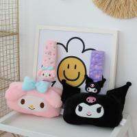 Sanriod อะนิเมะ Kuromi Melody ตุ๊กตารถคอพนักพิงศีรษะหมอนนุ่ม Plushie เข็มขัดนิรภัยป้องกันไหล่ Kawaii รถ Accessories.2023