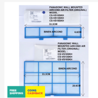 อุปกรณ์เสริมหน้าจอกันฝุ่นเครื่องปรับอากาศติดผนังพานาโซนิค CS-VS10SKH/VS13SKH/VS18SKH ตัวกรองอากาศในร่ม (4ชิ้น-BIGX2 &amp;