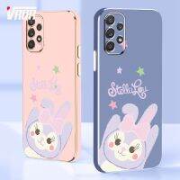 VRQR เคสโทรศัพท์สำหรับ Samsung Galaxy A13 4G 5G A23 A24 A33 A53 A73 A74 5G A04S A14รูปกระต่ายน่ารัก2022เคสสไตล์ล่าสุดส่งฟรีสายคล้องซิลิโคน