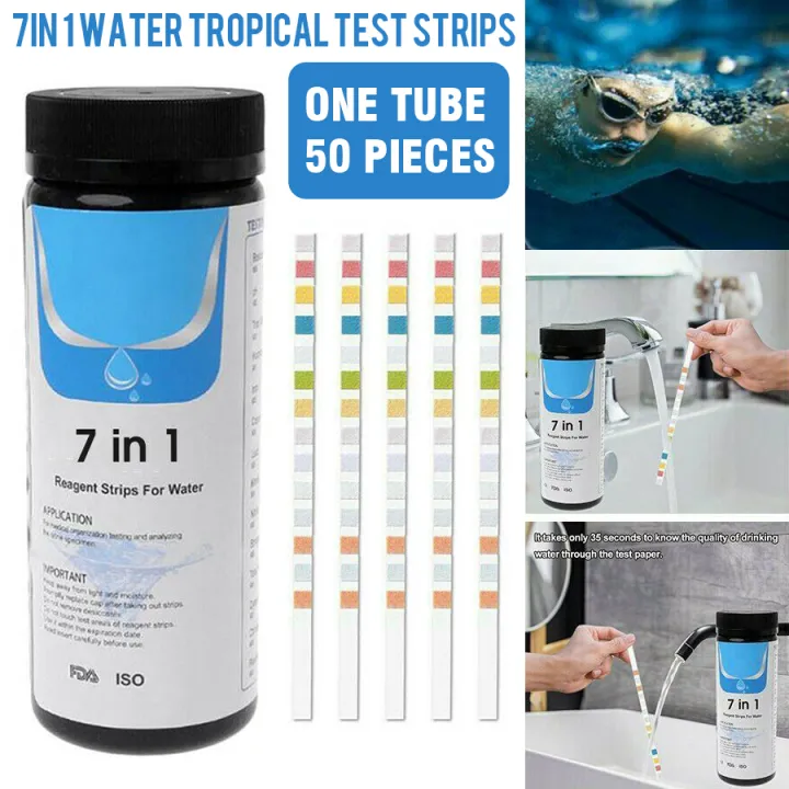 7in1 Aquarium Fish Tank Water Test Strips Kit Nitrite Nitrate PH