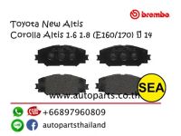 ผ้าเบรกหน้าBREMBO รุ่น BLACK สำหรับ Toyota New Altis  Corolla Altis 1.6 1.8 (E160/170) ปี 14   (1เซต)