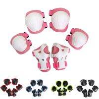 （AT）ไนลอน SkatingGears Reusable Drop Resistance Strengthrist Support Guard Elbow Knee Pads Set