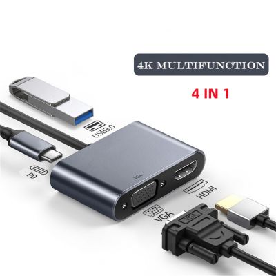 4K Type C to HDMI-compatible USB C 3.0 VGA PD Adapter Dock Hub for Macbook Samsung S20 Dex for Huawei Xiaomi USB Hubs