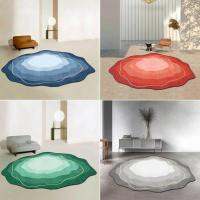 Modern Simple Irregular Fan-shaped Gradient Red Blue Gray Car Brown Room Cashmere New Living Bedroom Imitation Mat R7j8