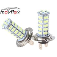 MovFlax 2ชิ้นโคมไฟไฟตัดหมอกรถยนต์68 LED แบบ SMD หลอดไฟซีนอนสีขาว H7