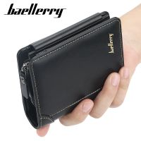 New Leather Men Wallets High Quality Zipper Short Desigh Card Holder Male Purse Fashionable Multi-card Slot 3 Fold Coin Purse Wallets