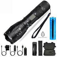 D2 Led flashlight Ultra Bright torch L2/V6 Camping light 5 switch Mode waterproof Zoomable Bicycle Light 18650 AAA Torch Lamp