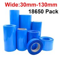 18650 Lipo Battery PVC Heat Shrink Tube Pack 30mm ~ 130mm Width Insulated Film Wrap lithium Case Cable Sleeve Blue Shrinkable Cable Management