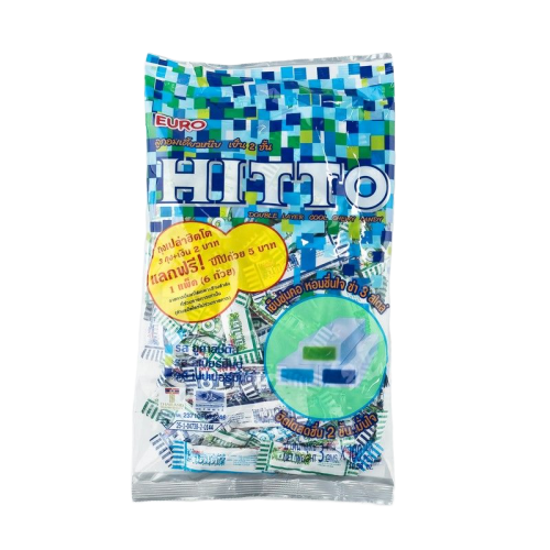 Hitto ฮิตโต ลูกอมเคี้ยวหนึบ เย็น 2 ชั้น รวมรส แพ็ค 100 เม็ด | Lazada.co.th