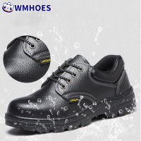 ??Hot รองเท้าเซฟตี้ หนังแท้รองเท้าเซฟตี้ safety shoes หัวเหล็ก รองเท้าหัวเหล็ก หนังแท้