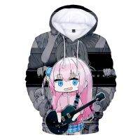 Sudadera con capucha 3D Bocchi the Rock Anime para hombre y mujer, ropa de calle Harajuku de Manga larga, ropa japonesa nueva, 2023