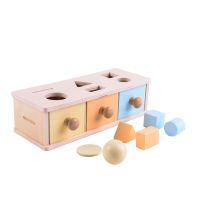 Montessori 3-In-1อุปกรณ์จำแนกประเภทกระปุกออมสินสำหรับเด็กที่ของเล่นไม้มากกว่า8เดือนสำหรับ Kado Ulang Tahun เด็กผู้ชายและคริสต์มาสเด็กสาว