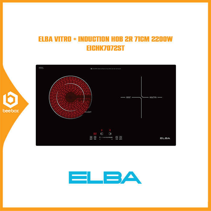 ELBA 2200W + 2100W BUILT IN INDUCTION CERAMIC HOD EICHK7072ST SCHOTT