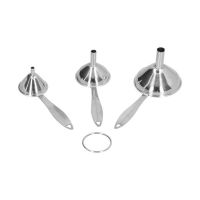 Mini Funnel Stainless Steel Funnel Easy To Clean with Ring Buckle for Cooking Spices Liquids for Canning Soy Sauce