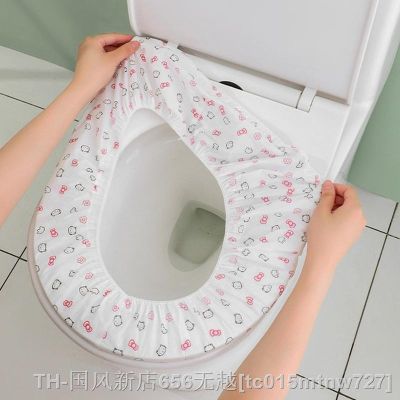 【LZ】▨♟  Toilet Seat Covers Waterproof Thick Toilet Seat Cushion Waterproof Elastic Seat Pad for Travel Toilet Public Toilet Hotel