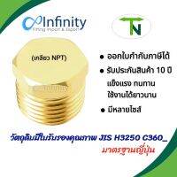 3152 ปลั๊กอุดหัวหกเหลี่ยม (เกลียว NPT) ข้อต่อ ข้อต่อลม ข้อต่อประปา ข้อต่อแก๊ส ต่อตรง ข้อต่อทองเหลือง