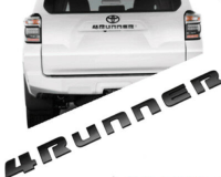 โลโก้ตัวอักษรแยก โฟร์รันเนอร์ โตโยต้า ดำ งานพลาสติก 2014-2020 Toyota 4Runner BLACK OUT Emblem Badge Overlay For Front Grill, Rear Trunk