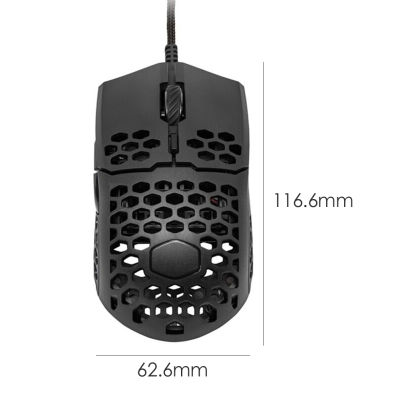 Cooler Master MM710 Gaming Mouse 7 Gear 16000 DPI Honeycomb Shell USB Portable Wired Mice for Desktop PC Computer Care