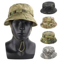 พรางชาวประมงหมวกผู้ชายผู้หญิงกลางแจ้งถังหมวกทหาร Camo Sun Visor หมวกฤดูร้อนตั้งแคมป์กลางแจ้งหมวกปรับขนาด