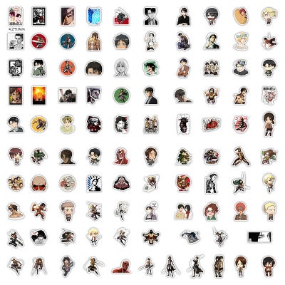 100 pcs Attack On Titan Anime Cartoon Waterproof PVC Stickers