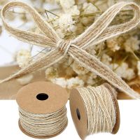 【cw】 10M/Roll Jute Burlap Rolls HessianWithWeddingDecorationCrafts RibbonsGiftWrapping 【hot】