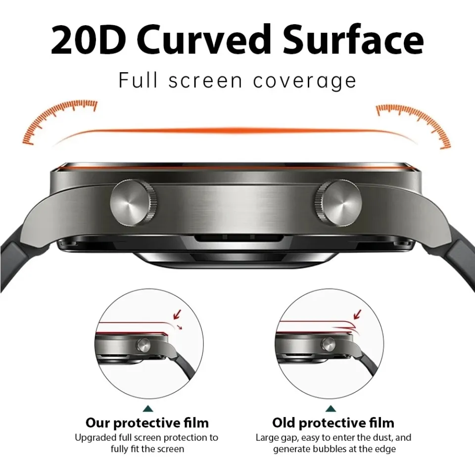 Screen Protector for Garmin Venu Smartwatch, 3 Pcs 3D Curved Soft Edge  Protective Film for Garmin Venu Smart Watch (Non-tempered Glass) [Ultra