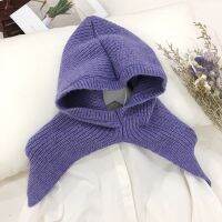 【Miki Xinyuan】2022แฟชั่น SolidKnitted ผ้าพันคอ Hood Head ผู้หญิง Warm Snood คอ ShawlWindproof Sjaals Dames Bufandas Mujer