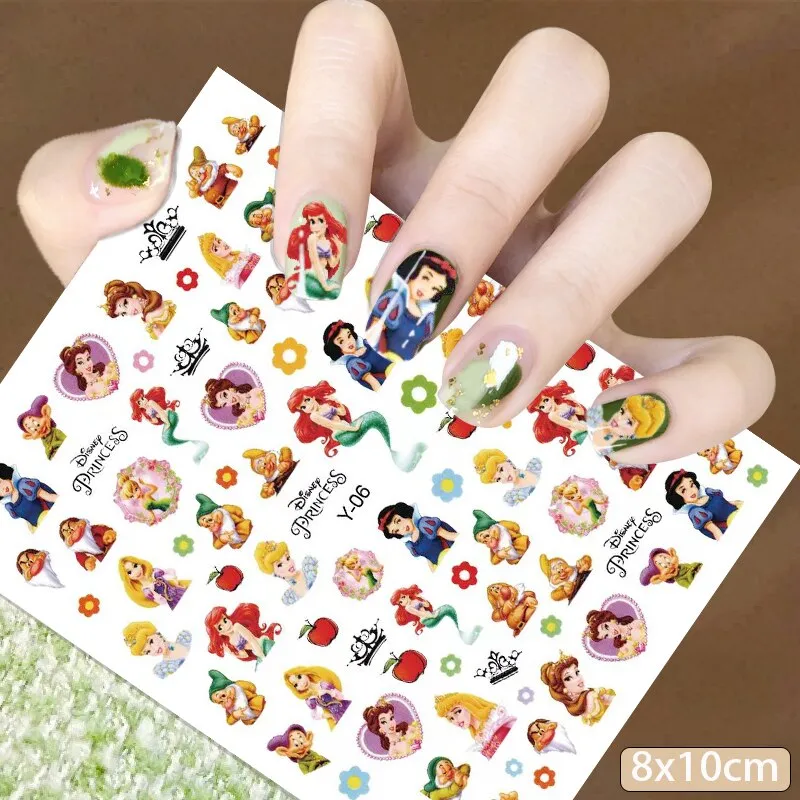 1PCS New Cute Stitch Nail Art Decals 3D Nail Stickers Disney Nail Art  Decoration Cartoon Mickey Donald Duck Stickers For Nails
