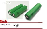 3 ก้อนถ่านชาร์จ Sony VTC6 battery 18650 2600 Lithium-ion battery Li-ion, 2600 mah ถ่านไฟฉาย รถบังคับ วิทยุ ถ่านชาร์จ ไฟฟ้า + Ultrafire Charger