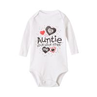 Cotton Lovely Baby Kids Romper Bodysuit My Auntie Loves Me Printed Boys Girls Infant Playsuits One Piece Suit